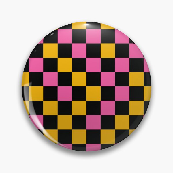 Item preview, Pink Yellow and Black Checkered Design   designed and sold by PatternTitan.