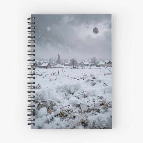 Item preview, Death Star Above Snowy Village designed and sold by Late Theory.