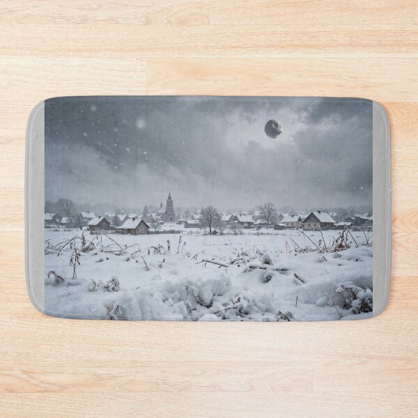 Item preview, Death Star Above Snowy Village designed and sold by Late Theory.