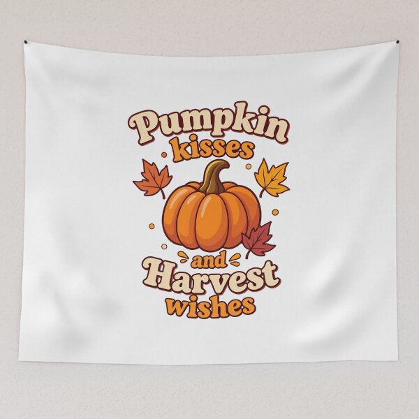 Item preview, Pumpkin kisses and Harvest wishes   designed and sold by LuveraxArt.