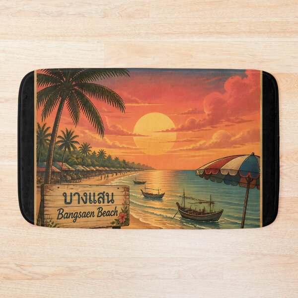 Item preview, Bangsaen Sunset Retro – Beach Life Thailand designed and sold by Spirit of Siam.