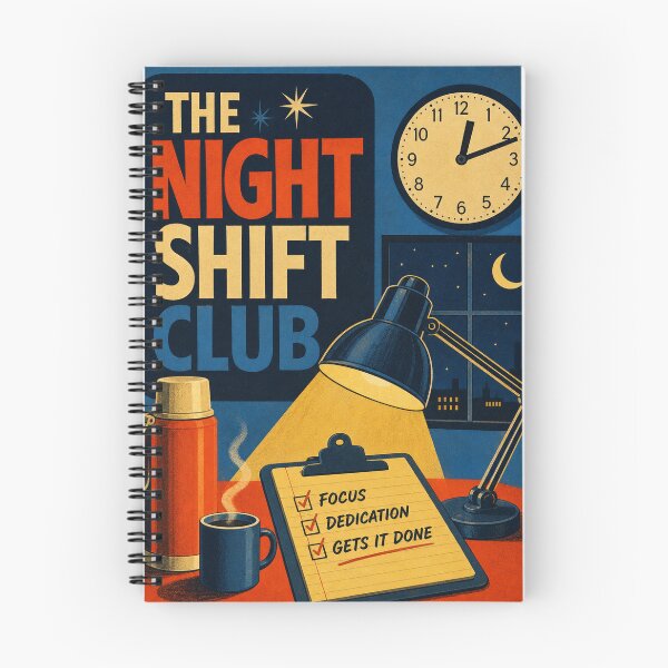 Item preview, Night Shift Retro Work Humor Art designed and sold by VisualArtsOasis.