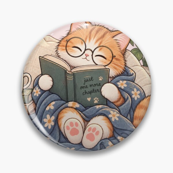 Artikelvorschau, Gemütliche Katze liest Buch Nur noch ein Kapitel Orangefarbene Tigerin entworfen und verkauft von Artemis & Woven Collective.