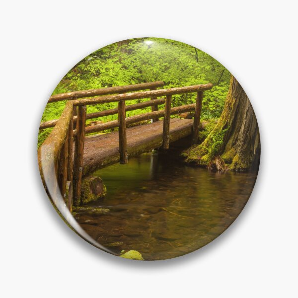 Item preview, Wooden Footbridge in Lush Forest designed and sold by jklune.