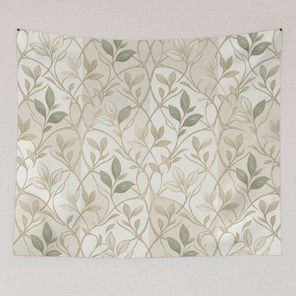 Item preview, Luxury Gold and Sage Green Botanical Pattern designed and sold by ShivCraftStudio.