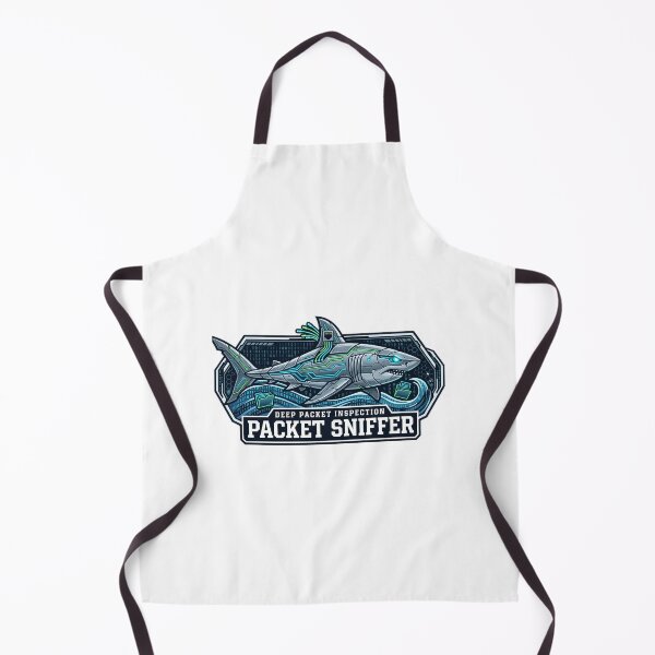 Item preview, Packet Sniffer Deep Packet Inspection Wireshark Cyber Shark Badge designed and sold by TechNexusPrints.