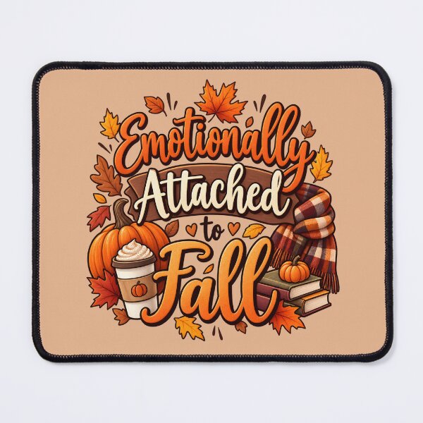 Item preview, Emotionally Attached to Fall – Cozy Autumn Pumpkin & Coffee Design designed and sold by blankTeeShirt.