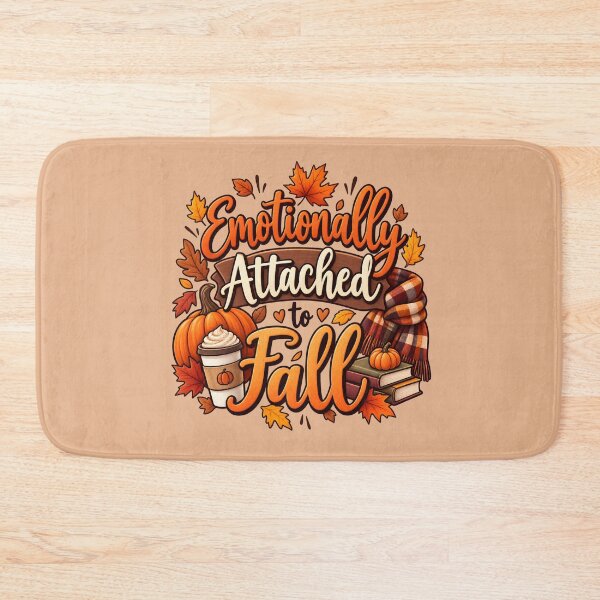 Item preview, Emotionally Attached to Fall – Cozy Autumn Pumpkin & Coffee Design designed and sold by blankTeeShirt.