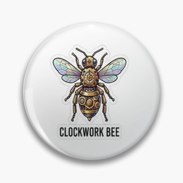Item preview, Clockwork Bee - Vintage Steampunk Mechanical Honeybee Sticker Art designed and sold by FABIOLA1970.