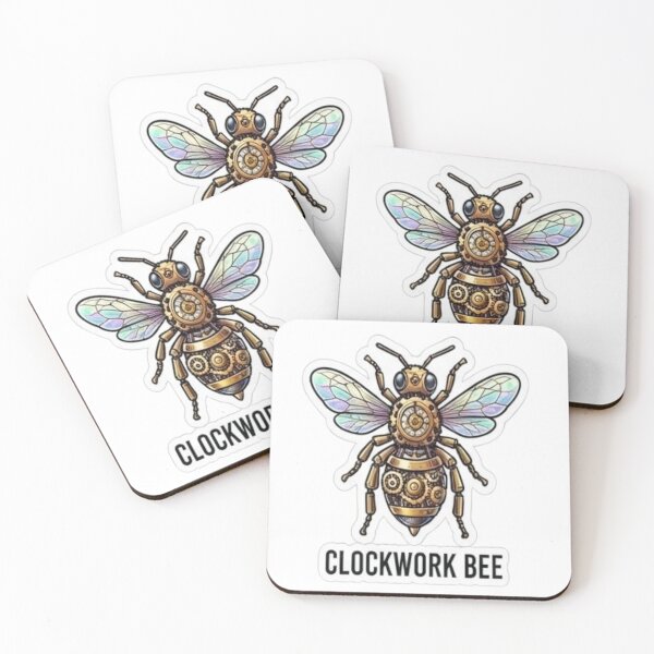 Item preview, Clockwork Bee - Vintage Steampunk Mechanical Honeybee Sticker Art designed and sold by FABIOLA1970.