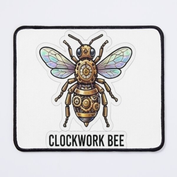 Item preview, Clockwork Bee - Vintage Steampunk Mechanical Honeybee Sticker Art designed and sold by FABIOLA1970.