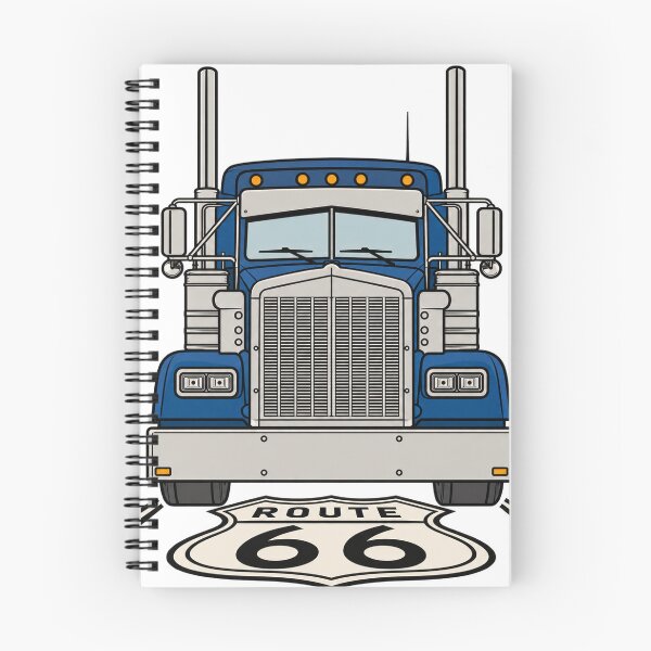 Item preview, Classic American Truck on Route 66 – Automotive Illustration designed and sold by ElceMare.