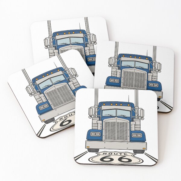 Item preview, Classic American Truck on Route 66 – Automotive Illustration designed and sold by ElceMare.