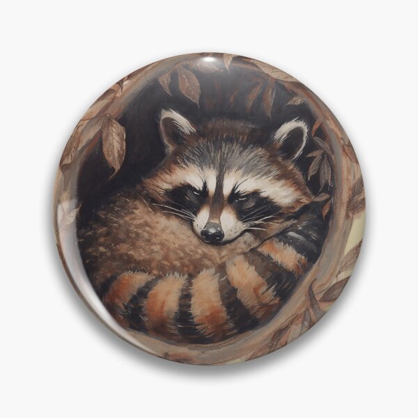 Item preview, Sleepy Raccoon – Cute Tired Raccoon Cozy Animal 3 designed and sold by Girly-Universe.