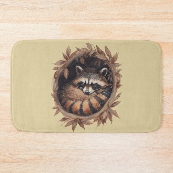 Item preview, Sleepy Raccoon – Cute Tired Raccoon Cozy Animal 3 designed and sold by Girly-Universe.