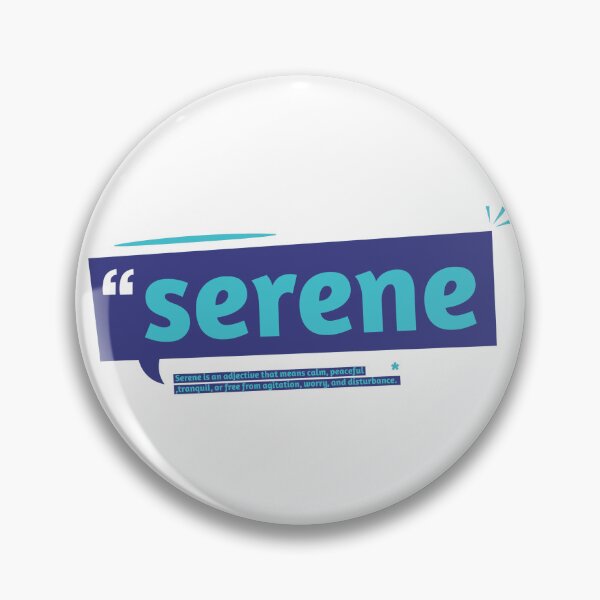 Artikelvorschau, Serene Definition Quote Peaceful Minimalist Typography entworfen und verkauft von VIVIDO TEAM.