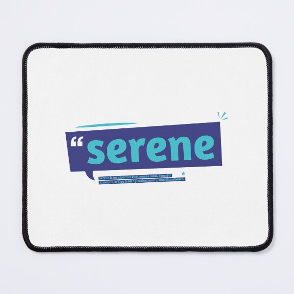 Item preview, Serene Definition Quote Peaceful Minimalist Typography designed and sold by VIVIDO TEAM.