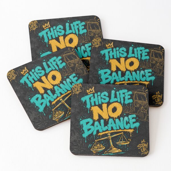 Item preview, This Life No Balance Nigeria Slang Streetwear Graphic | Funny Graffiti T-Shirt Design designed and sold by DigitalChickHub.
