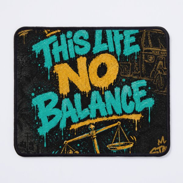 Item preview, This Life No Balance Nigeria Slang Streetwear Graphic | Funny Graffiti T-Shirt Design designed and sold by DigitalChickHub.