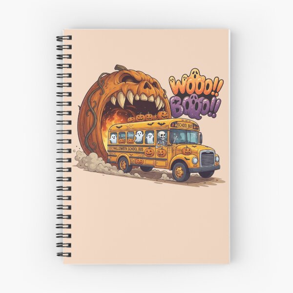Item preview, Cute Halloween School Bus and Pumpkin Monster designed and sold by BreezifyDesignStudio.