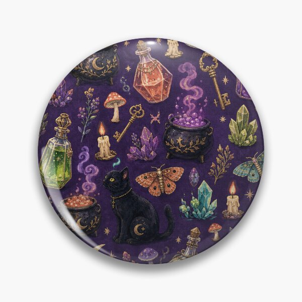 Item preview, Magical Halloween Potion Cabinet Pattern designed and sold by frumixart.