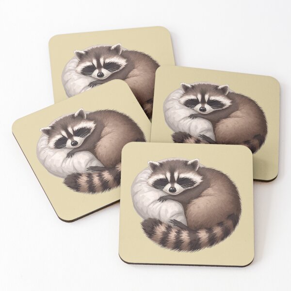 Item preview, Sleepy Raccoon – Cute Tired Raccoon Cozy Animal 5 designed and sold by Girly-Universe.