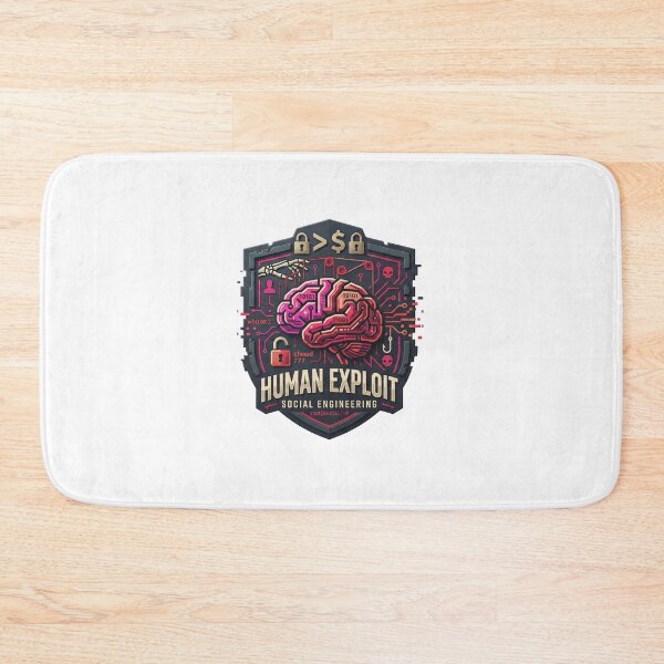 Item preview, Social Engineering Human Exploit Ethical Hacker Brain Badge designed and sold by TechNexusPrints.