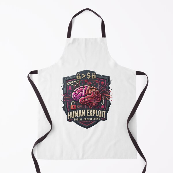 Item preview, Social Engineering Human Exploit Ethical Hacker Brain Badge designed and sold by TechNexusPrints.