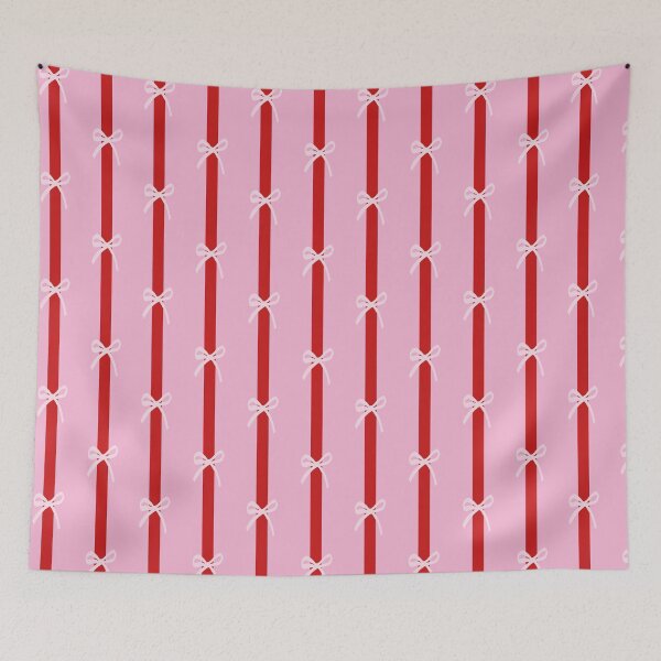 Item preview, Vintage Fairground Stripes with Cute Pink Bows designed and sold by Love Pantone .