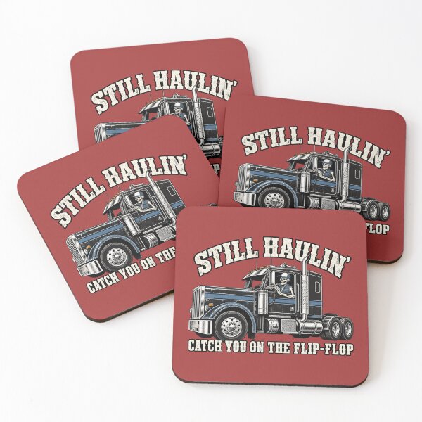 Item preview, Still Haulin' - Skeleton Trucker Side View Art - Catch You On The Flip-Flop designed and sold by NomadForge.