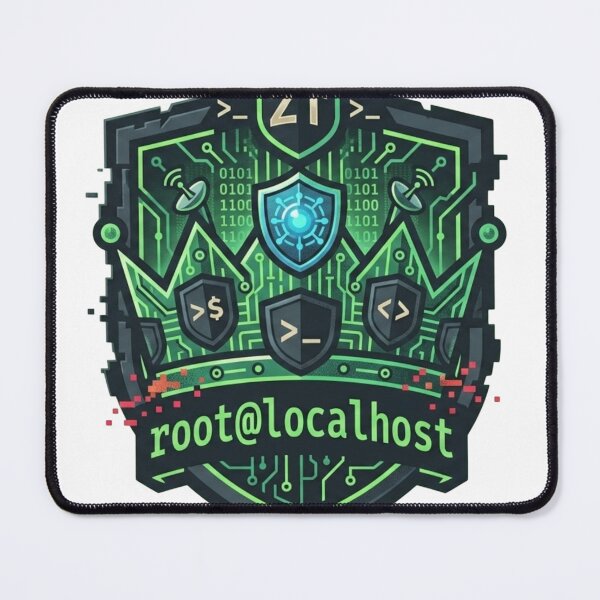 Item preview, Root Localhost Cyber Crown Linux Privilege Escalation Sysadmin Badge designed and sold by TechNexusPrints.