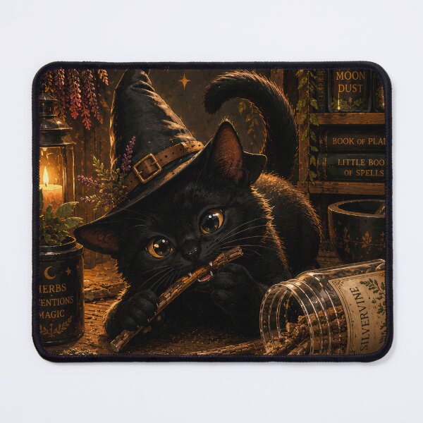 Item preview, Silvervine Thief - Black Cat Familiar in Witch's Apothecary designed and sold by FriskyLemur.