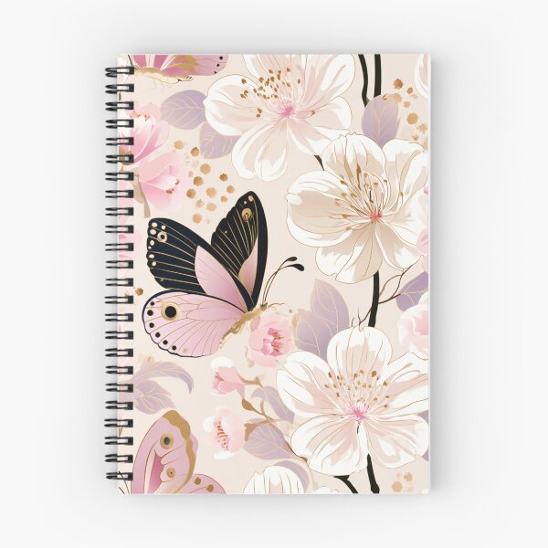Item preview, Romantic Cherry Blossom Butterfly Botanical Pattern designed and sold by haleymaree.