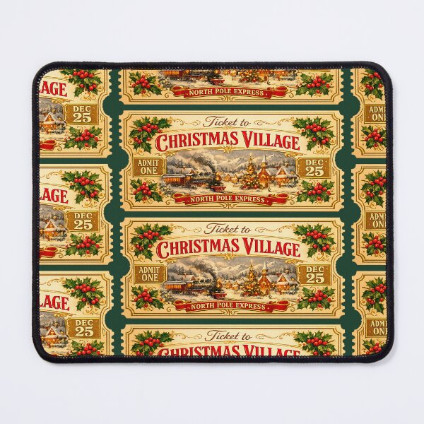 Item preview, Vintage Christmas Village Ticket – North Pole Express Holiday Train designed and sold by Iras-Art-Corner.