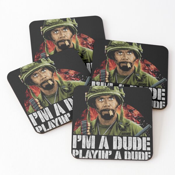Item preview, Tropic Thunder Robert Downey Jr Never Go Full Retard designed and sold by Terilolinaa.