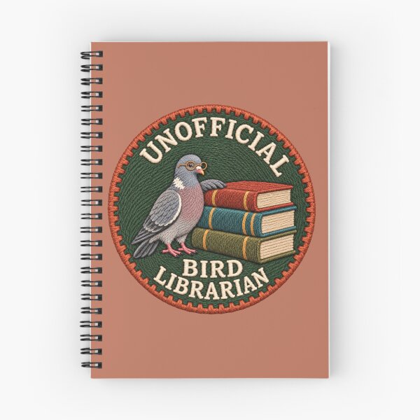 Item preview, Unofficial Bird Librarian Woodpigeon Badge designed and sold by ChirpInc.