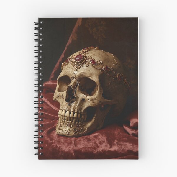 Item preview, Baroque Memento Mori Gem Encrusted Skull Fine Art designed and sold by VintageManiac.