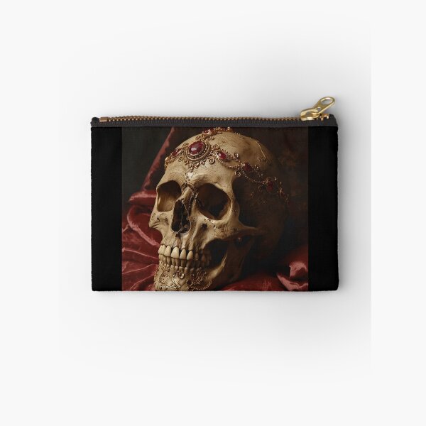 Item preview, Baroque Memento Mori Gem Encrusted Skull Fine Art designed and sold by VintageManiac.