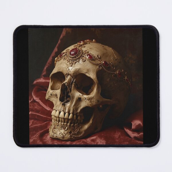 Item preview, Baroque Memento Mori Gem Encrusted Skull Fine Art designed and sold by VintageManiac.