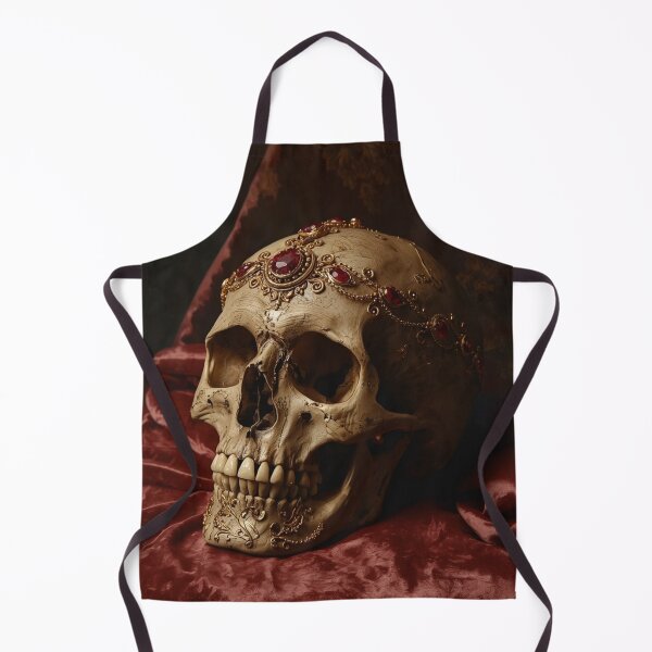 Item preview, Baroque Memento Mori Gem Encrusted Skull Fine Art designed and sold by VintageManiac.