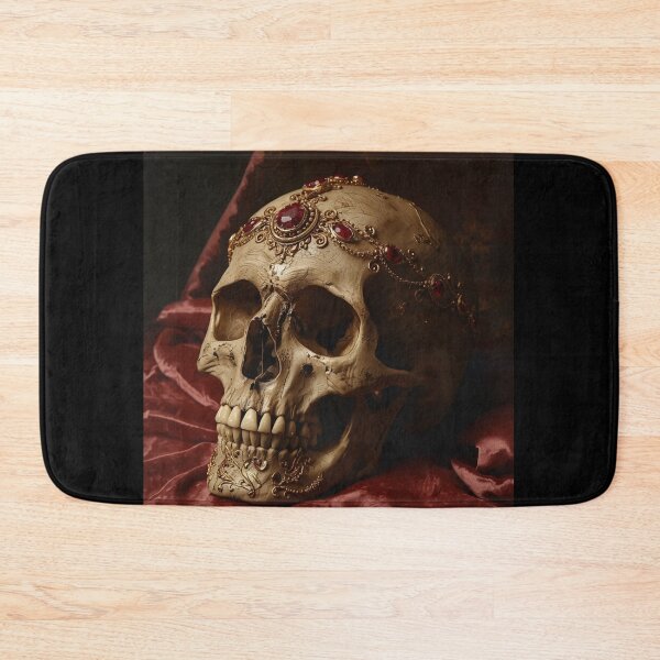 Item preview, Baroque Memento Mori Gem Encrusted Skull Fine Art designed and sold by VintageManiac.