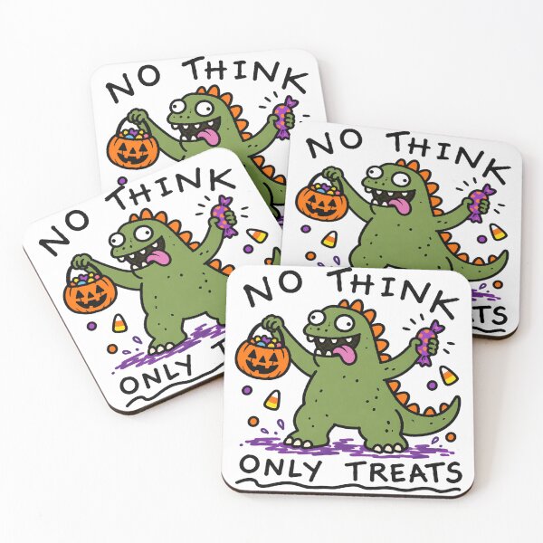 Item preview, No Think, Only Treats – Cute Halloween Monster designed and sold by NatureStyle555.