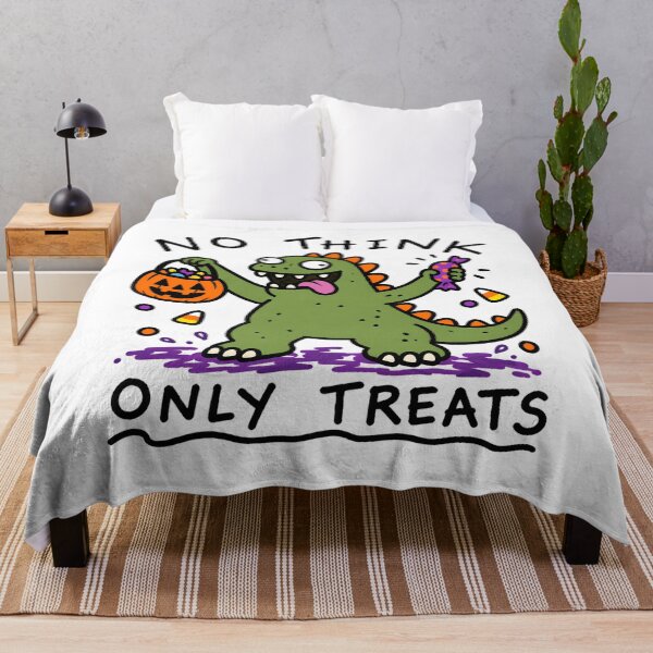 Item preview, No Think, Only Treats – Cute Halloween Monster designed and sold by NatureStyle555.