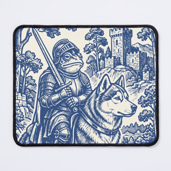Item preview, Frog Knight Husky Rider Vintage Medieval Dog   designed and sold by Y-Vibes.
