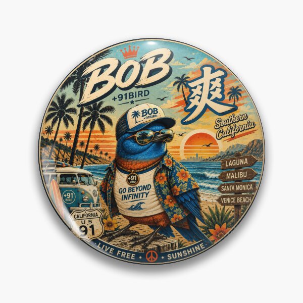 Item preview, BOB – Retro Southern California Surf Style | +91BIRD designed and sold by Plus91BIRD.