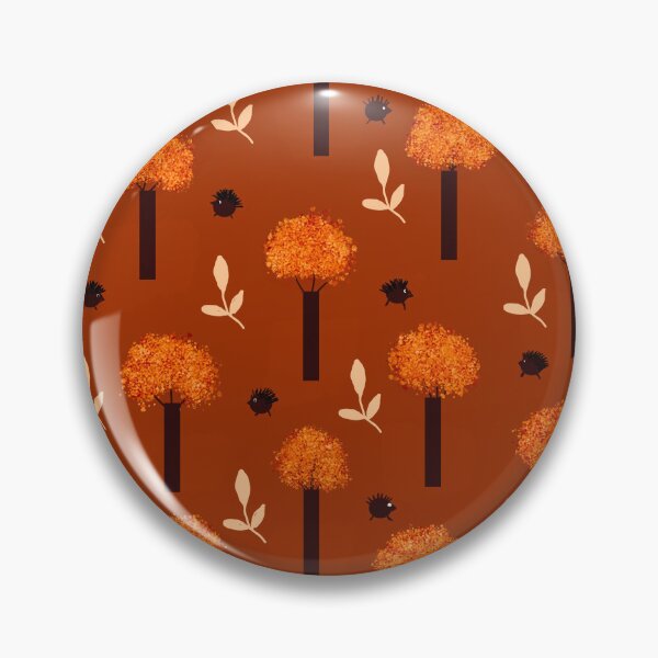 Item preview, Autumn Pattern with Trees,Leaves and hedgehogs designed and sold by Elaine M Hayward .