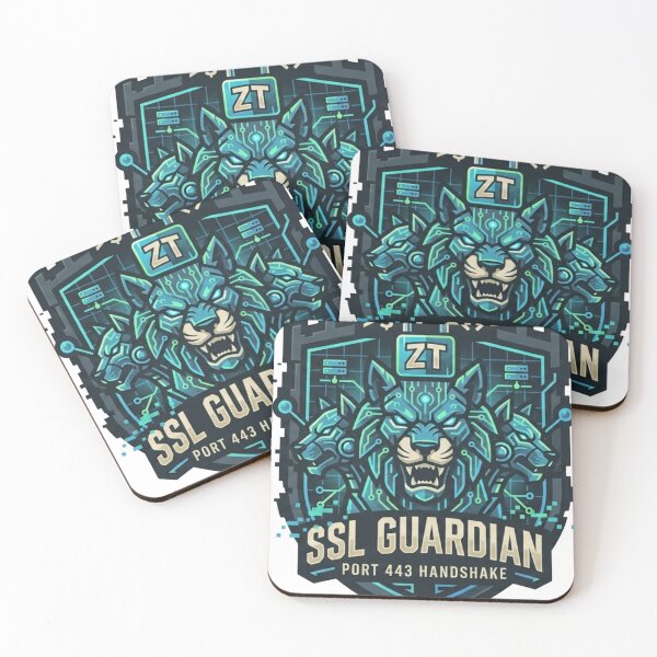 Item preview, SSL Guardian Port 443 Handshake Cerberus Cybersecurity Badge designed and sold by TechNexusPrints.