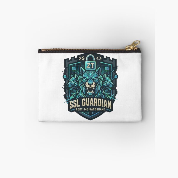 Item preview, SSL Guardian Port 443 Handshake Cerberus Cybersecurity Badge designed and sold by TechNexusPrints.