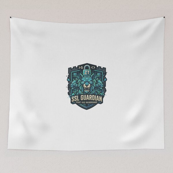 Item preview, SSL Guardian Port 443 Handshake Cerberus Cybersecurity Badge designed and sold by TechNexusPrints.