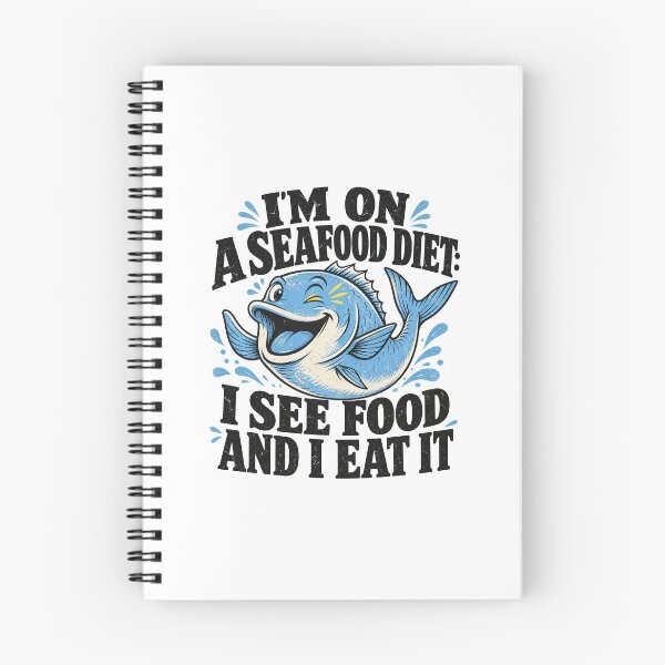 Item preview, I'm On A Seafood Diet I See Food And I Eat It - Funny Pun Design designed and sold by Uglyandcute.